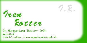 iren rotter business card